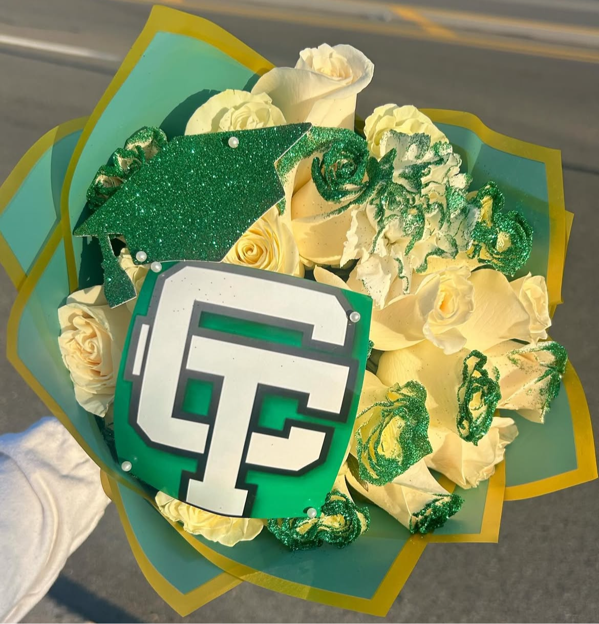 School Logo Grad Bouquet