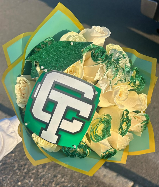 School Logo Grad Bouquet