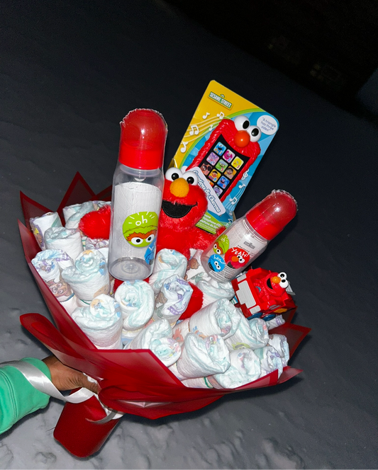 Elmo Diaper Bouquet