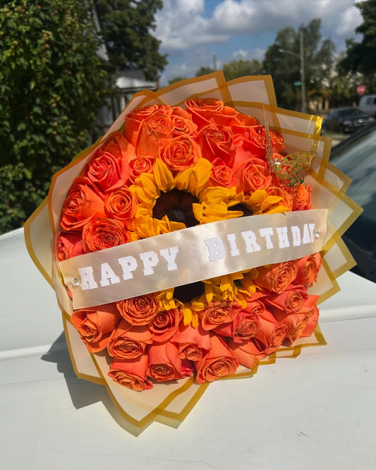 Rose & Sunflower Mix HAPPY BDAY